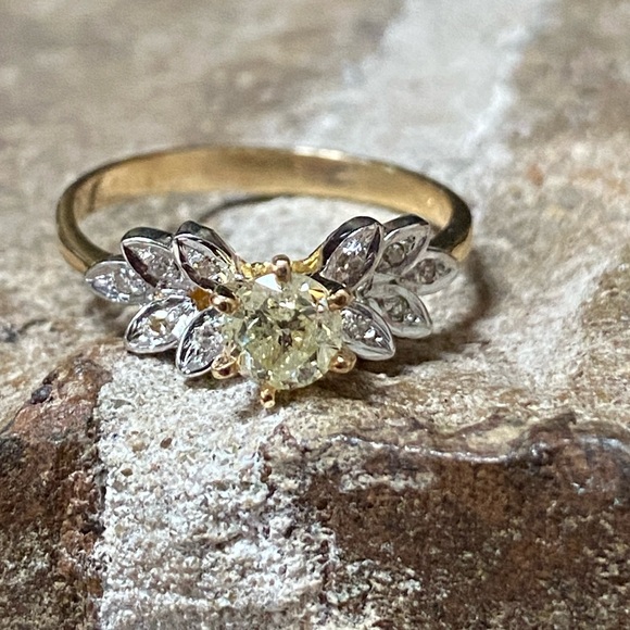 Jewelry - GENUINE NATURAL DIAMOND Engagement Ring Solid 14KT GOLD